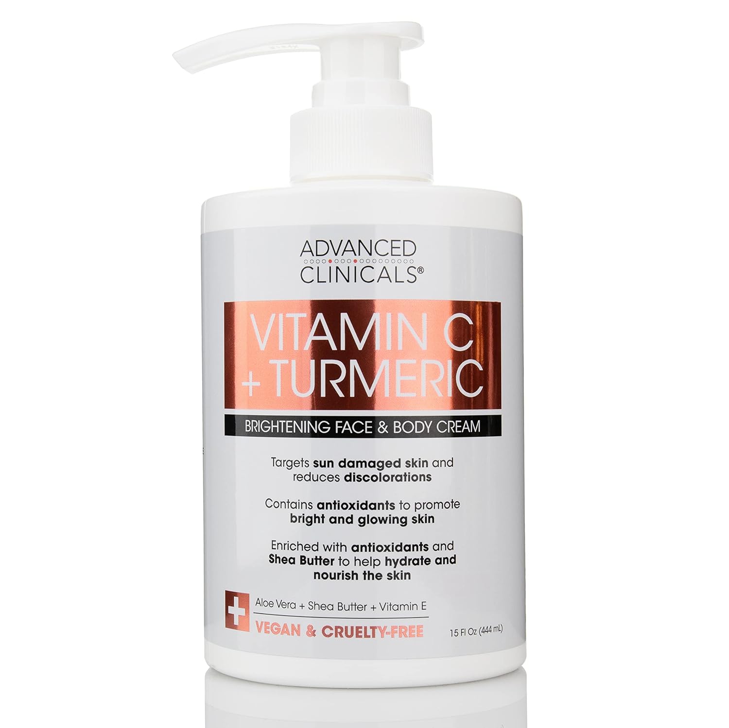 Advanced Clinicals Vitamin C + Turmeric Brightening Face &Body Cream